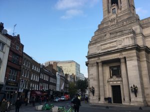 The Premier Grand Lodge on Great Queen Street today, looking east.