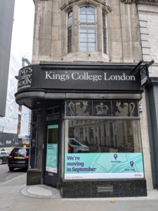 The King's Shop on the corner of Surrey Street and the Strand