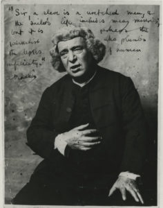 Portrait of Machen in period costume (image via the Harry Ransom centre)