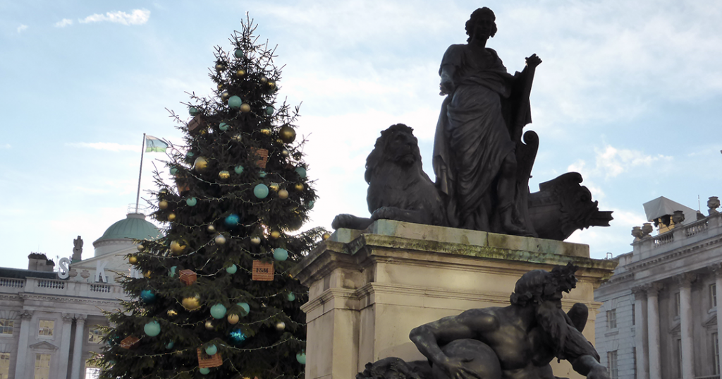 The 2018 Christmas tree at Somerset House