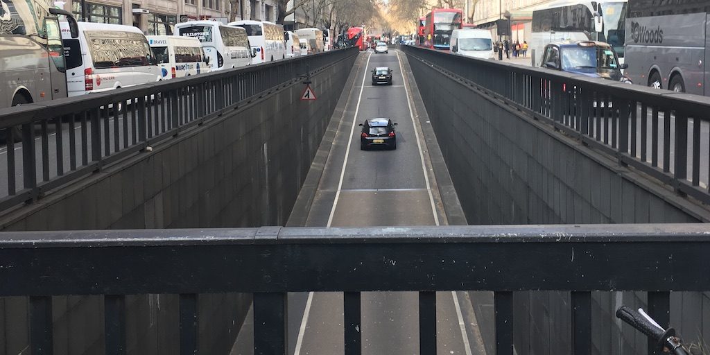 Kingsway Tunnel today, looking north.