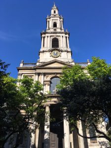 The steeple of St Mary le Strand