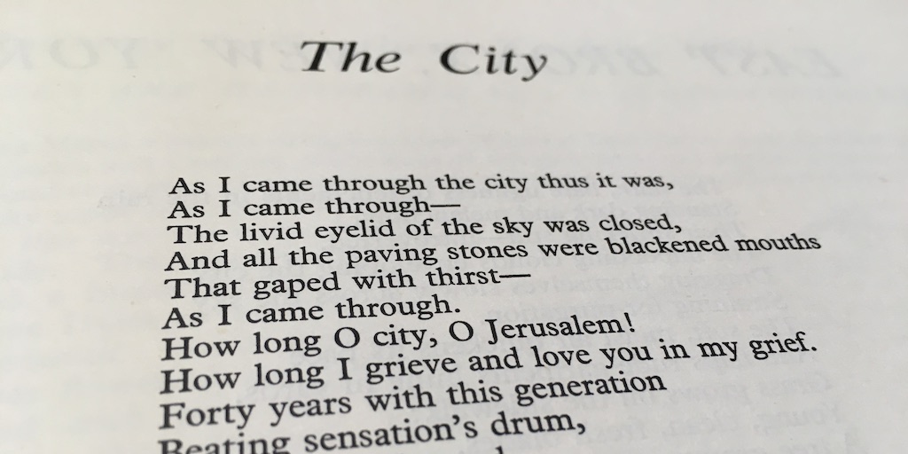 The City, by Maureen Duffy, as published in Lucifer December 1954, held at the King's Archives.
