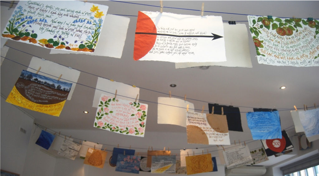 Maureen Duffy CrPaper Wings as an installation at Enitharmon’s gallery, September/October 2014