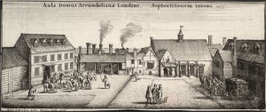 Image: Engraving of Arundel House (1646) - Adam Bierling from a drawing by Wenceslas Hollar