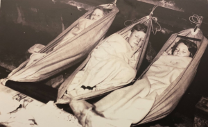 Staged shoot of children sleeping between the tracks (October 1940) London Transport collection