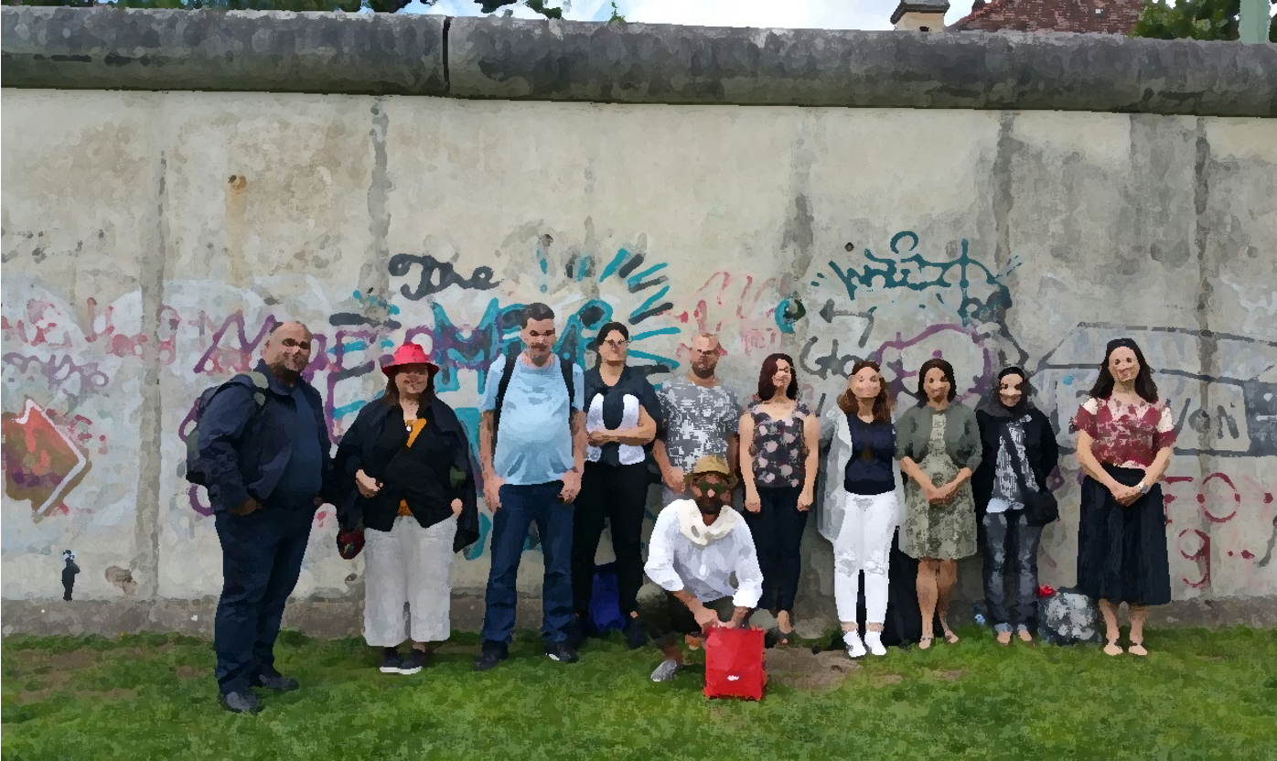 A group of artists in Berlin, 2017, photo provided by Vered Cohen Barzilay. A group of artists in Berlin, 2017, photo provided by Vered Cohen Barzilay.