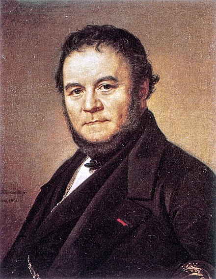 Stendhal, by Olof Johan Södermark, 1840, via wikimedia.