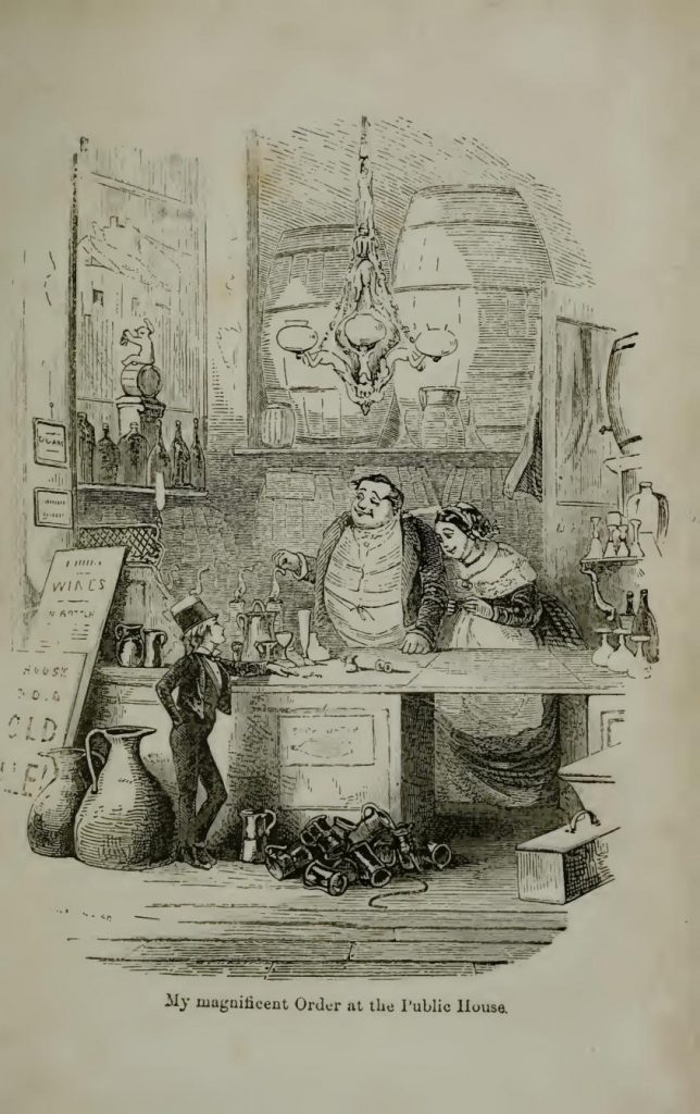 Food is extremely important throughout David Copperfield. 'My magnificent order at a public house', via Project Gutenburg.