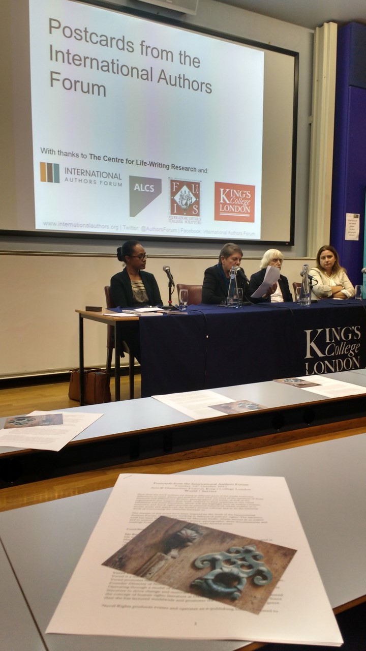 Ida Baucia presentation at King's College London, World Service Event, 2019