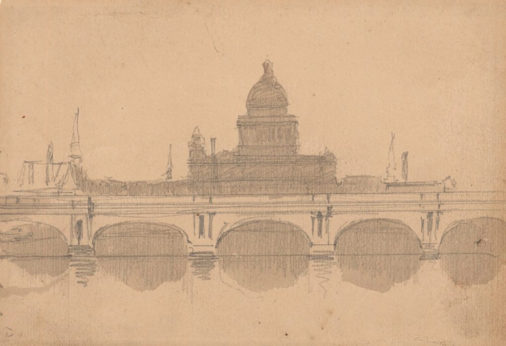 Roberts, David; View of St. Paul's Cathedral from the Thames; 

Credit line: (c) Royal Academy of Arts