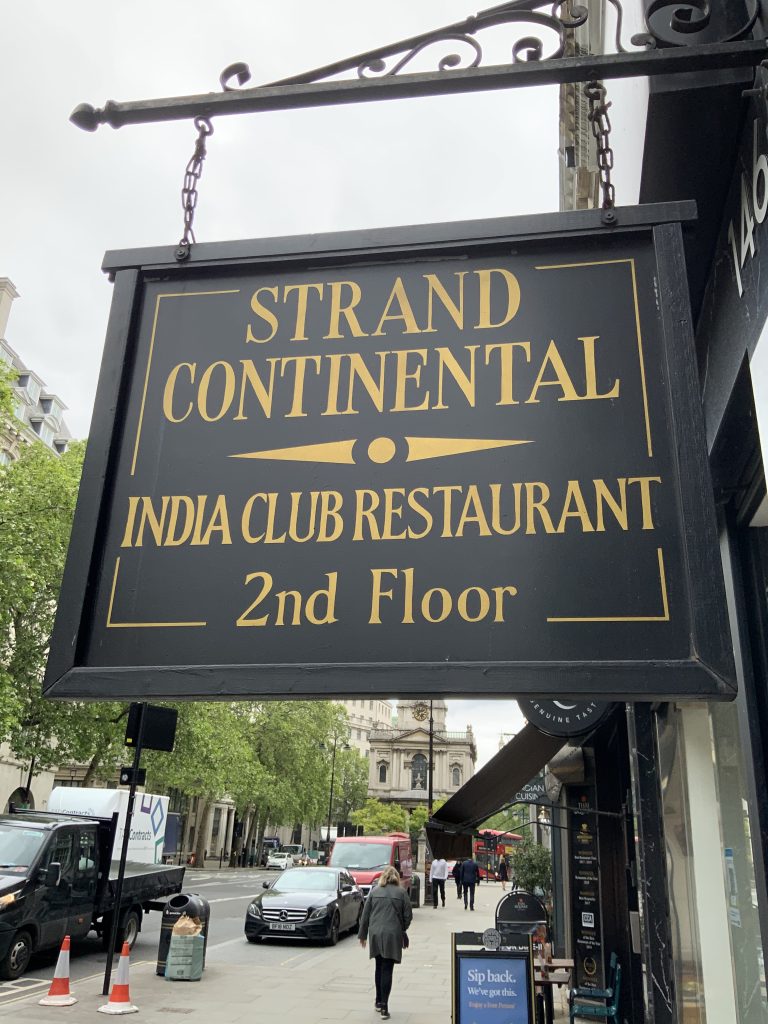 The India Club The India club sign