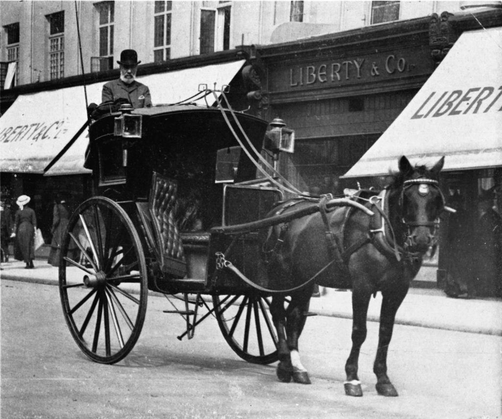 Hackney coach photographed - from the London Vintage Taxi Association